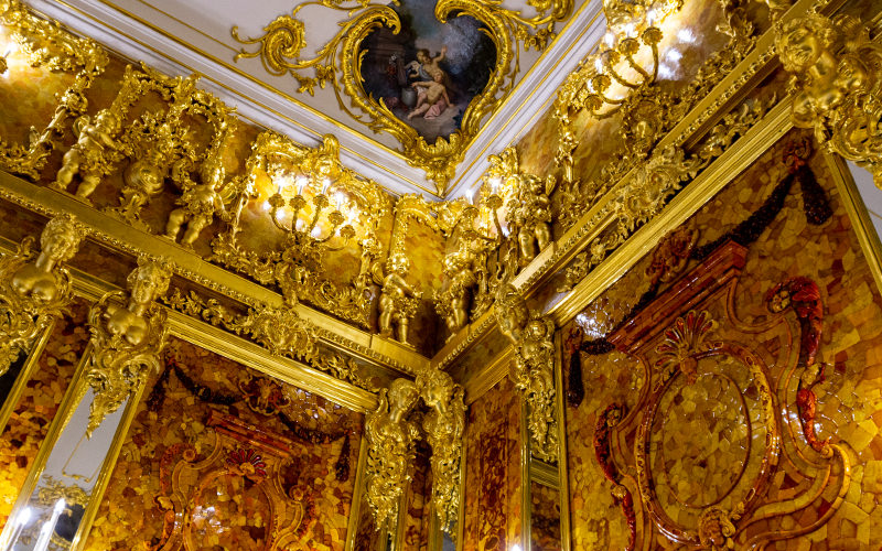 The Amber Room in the Catherine Palace