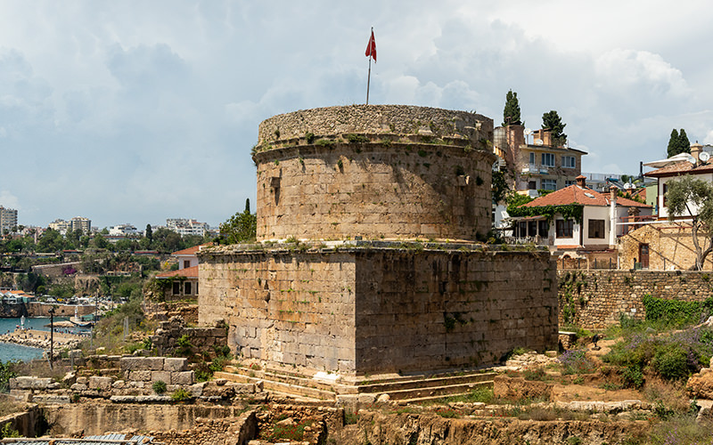 Hidirlik Tower and Fortress Walls of Antalya