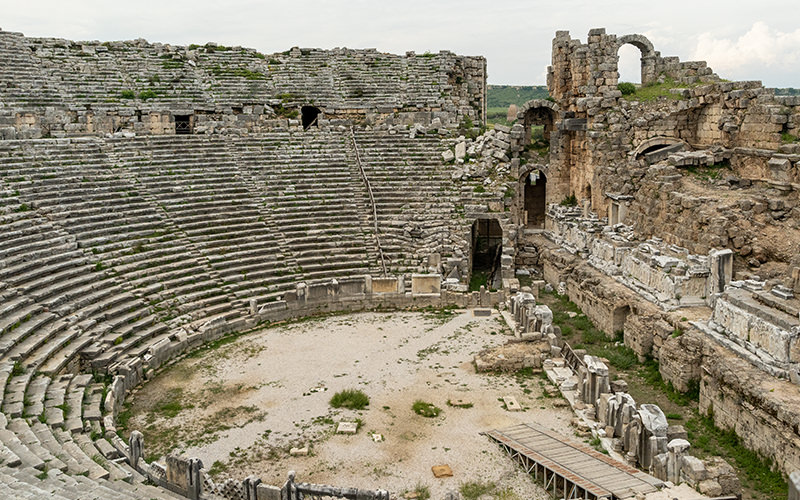 The Ancient Amphitheater of the Ancient City of Perge