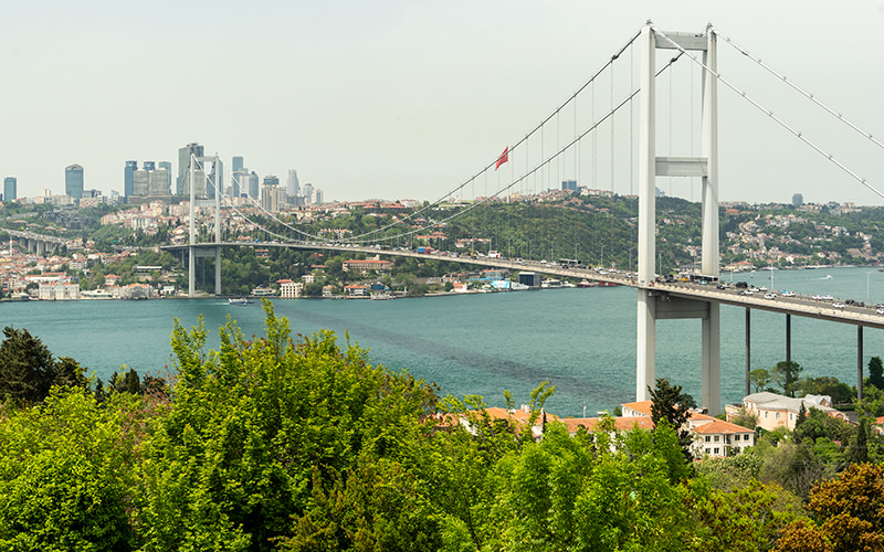 Route through the Asian side of Istanbul
