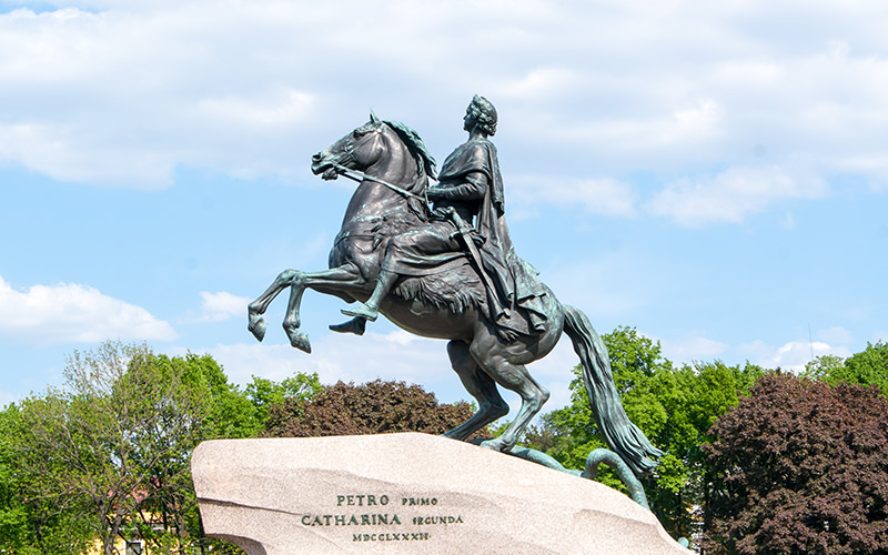 The Bronze Horseman Monument in St. Petersburg