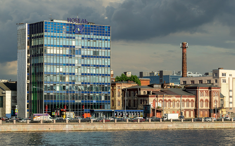 Nobel Mansion and the "Russian Diesel" Factory in Saint Petersburg