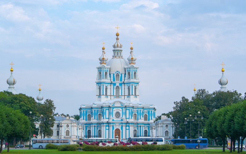 Smolny Cathedral in Saint Petersburg