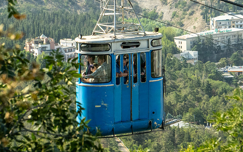 Turtle Lake and the Cable Car over Vake Park