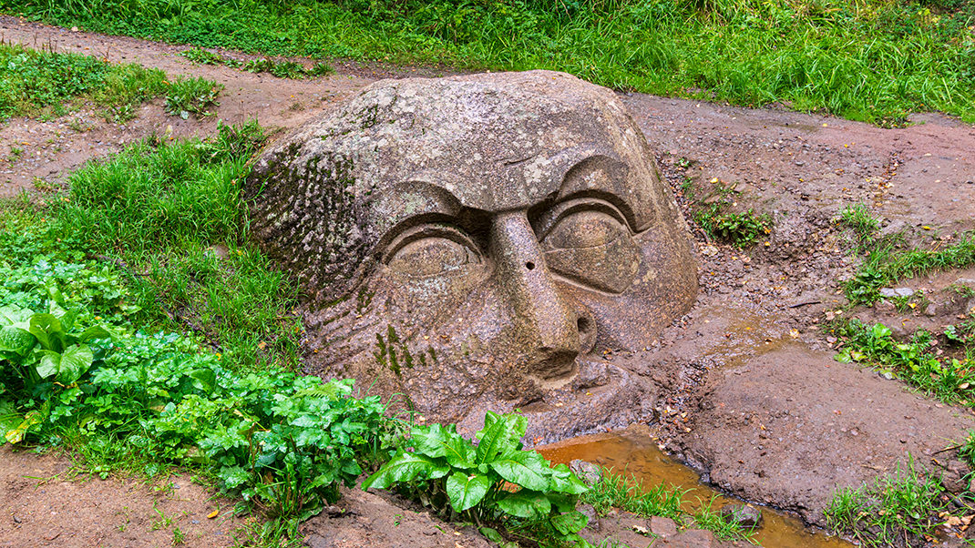 Каменная голова в Сергиевке