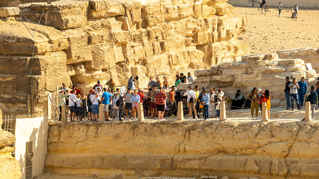 The platform at the base of the Sphinx