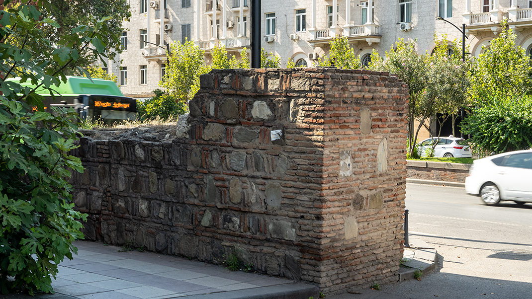 It's likely the remnants of the city wall