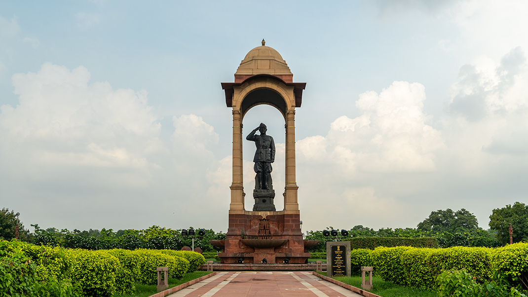 Another monument behind the gates