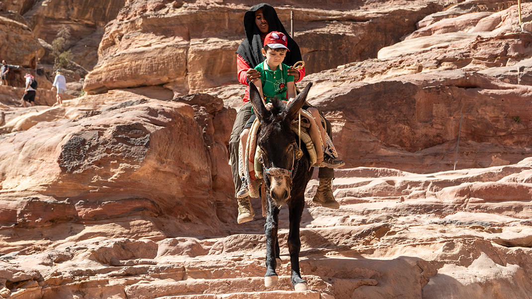 Здесь можно передвигаться на ослах