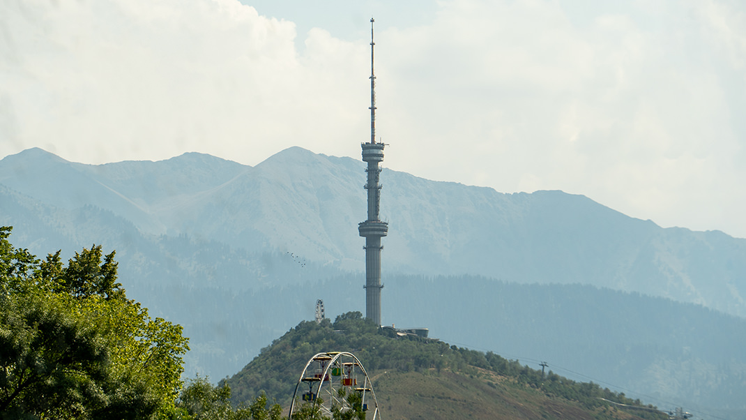 Вид на телебашню из Центрального парка