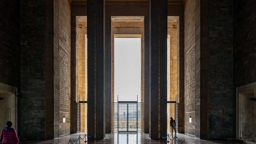 Inside the Mausoleum building