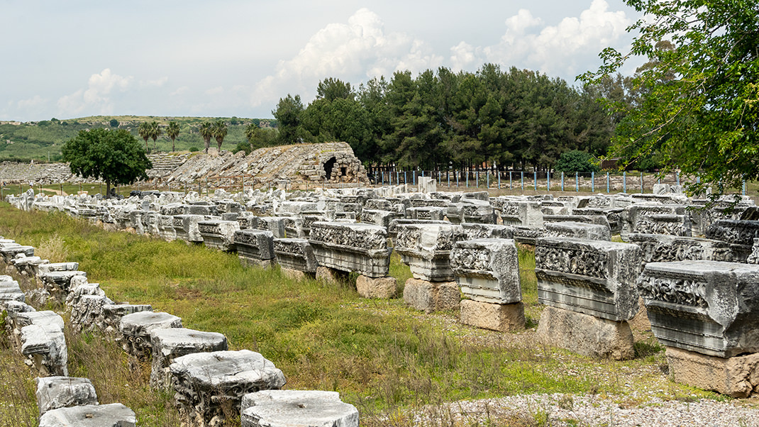 Perge. At the entrance to the complex territory