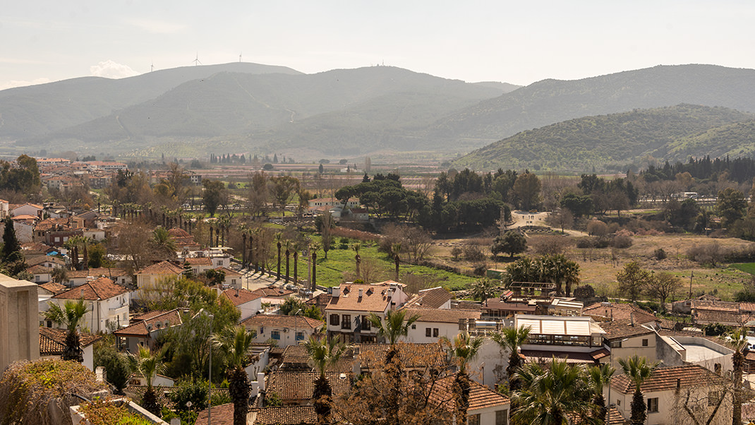 The basilica was situated on a high hill