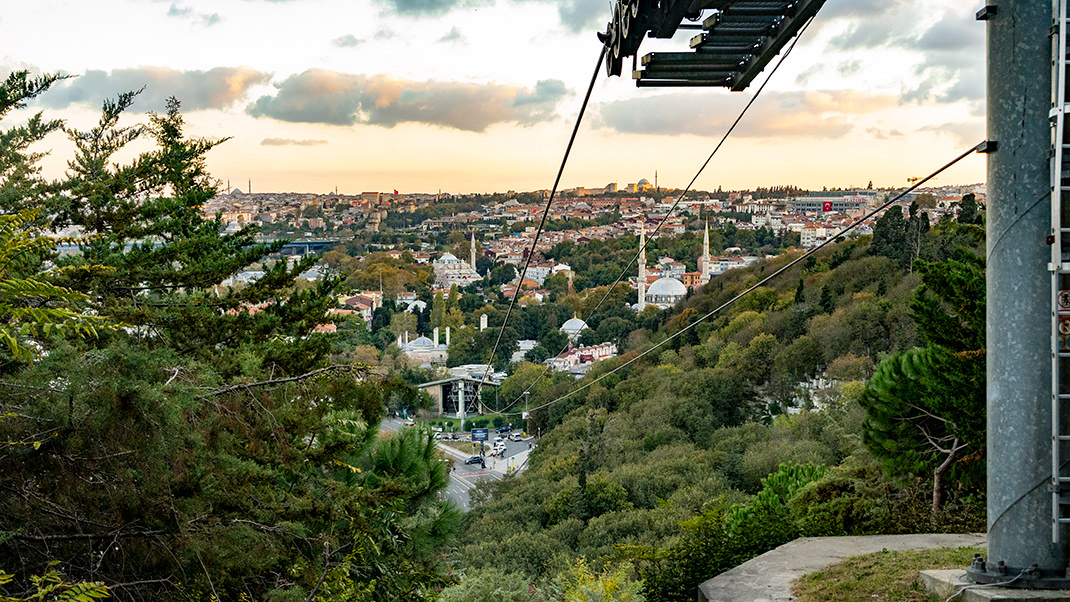 View of the route from the upper station