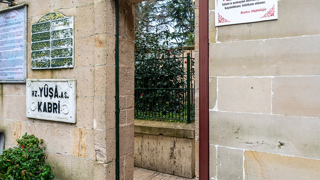 The burial is located in a fenced area