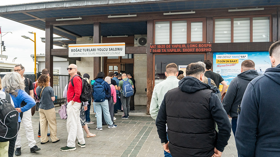 Queue at the ticket office