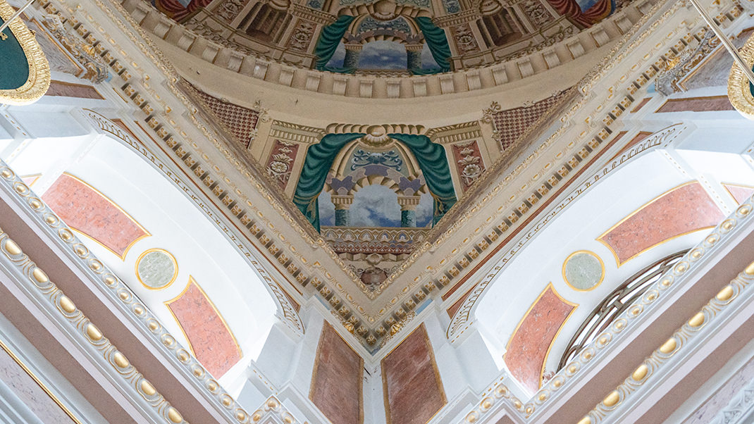 Arches with clouds