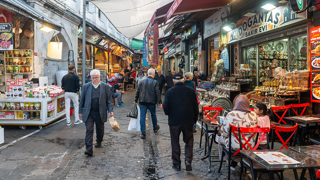 Shopping street near the mosque