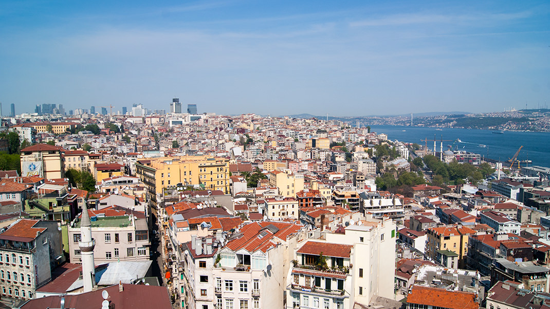 Вид на восточную часть Стамбула