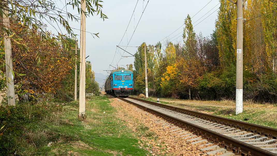 The train heading towards Tashkent