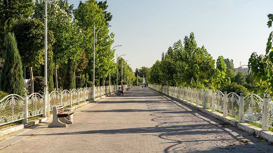 Walking area next to the Mosque