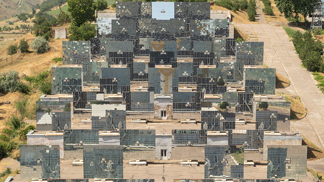 View of the heliostat field