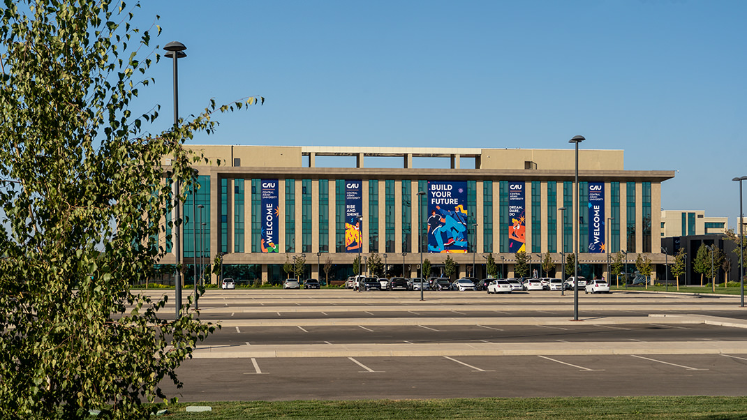 On the way to the Park. Central Asian University