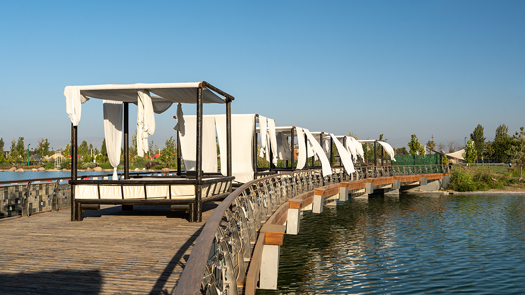 Pavilions in the café